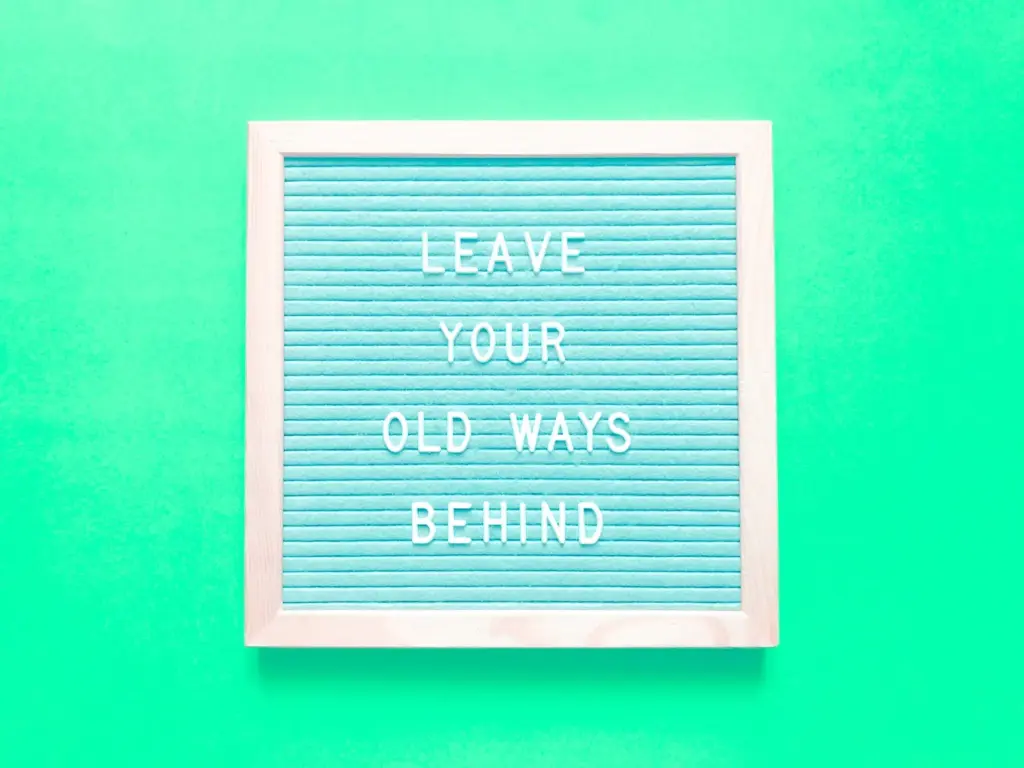 Quote about self-improvement and making changes in your life breaking away from old habits